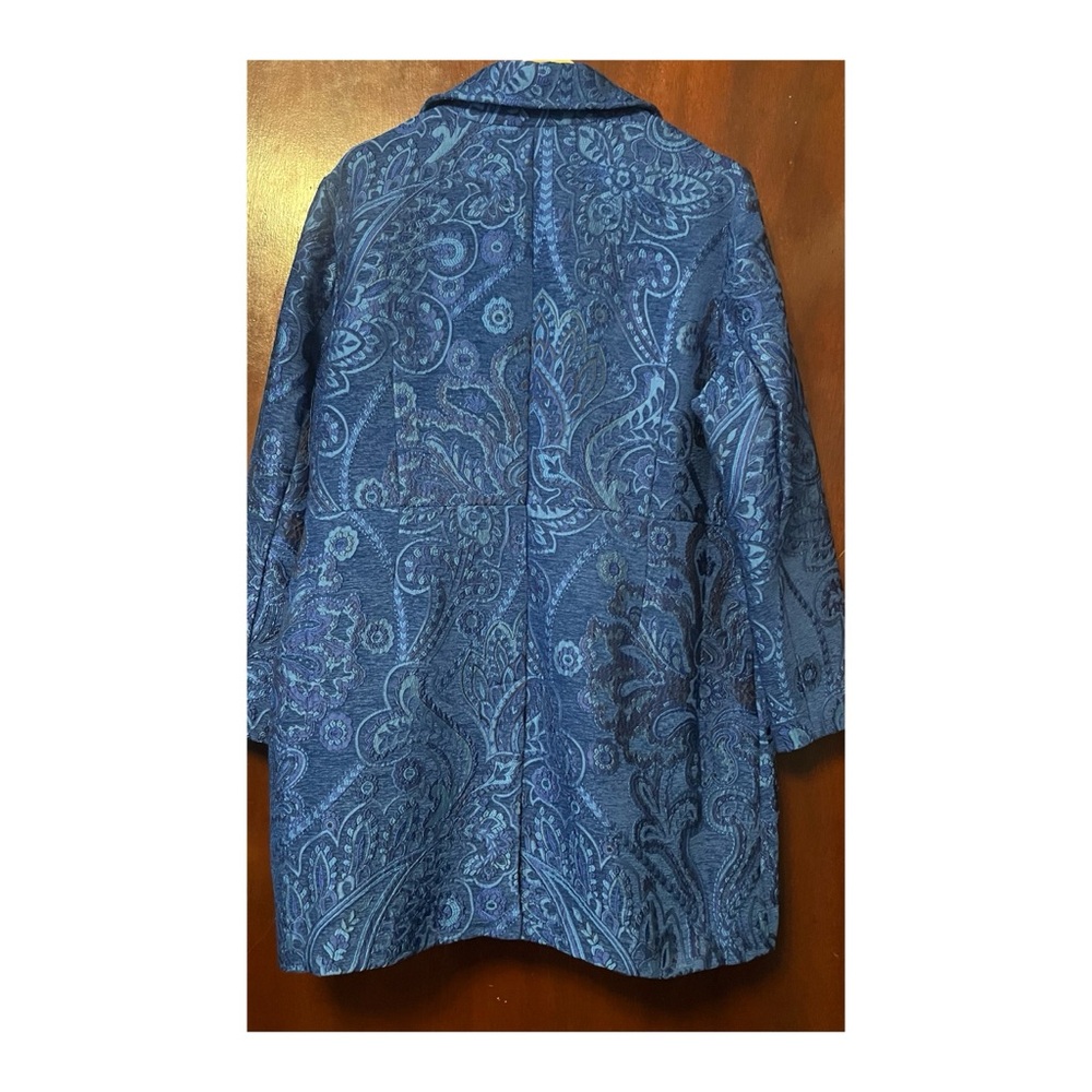 Women’s Chico's Blue Patterned Jacket - image 5